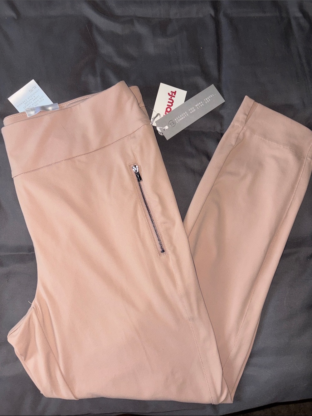 Blush Pink Leggings with Zip Pocket